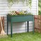 Elevated Metal Raised Garden Bed with Legs and Drainage Holes-Green